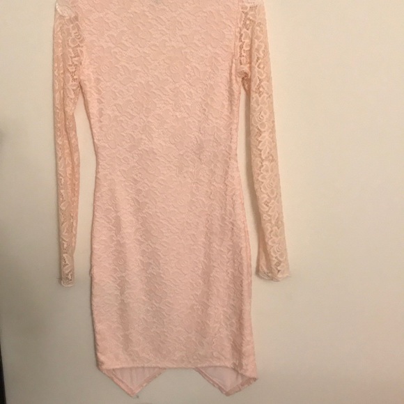 Blush pink long-sleeve dress - Picture 3 of 5
